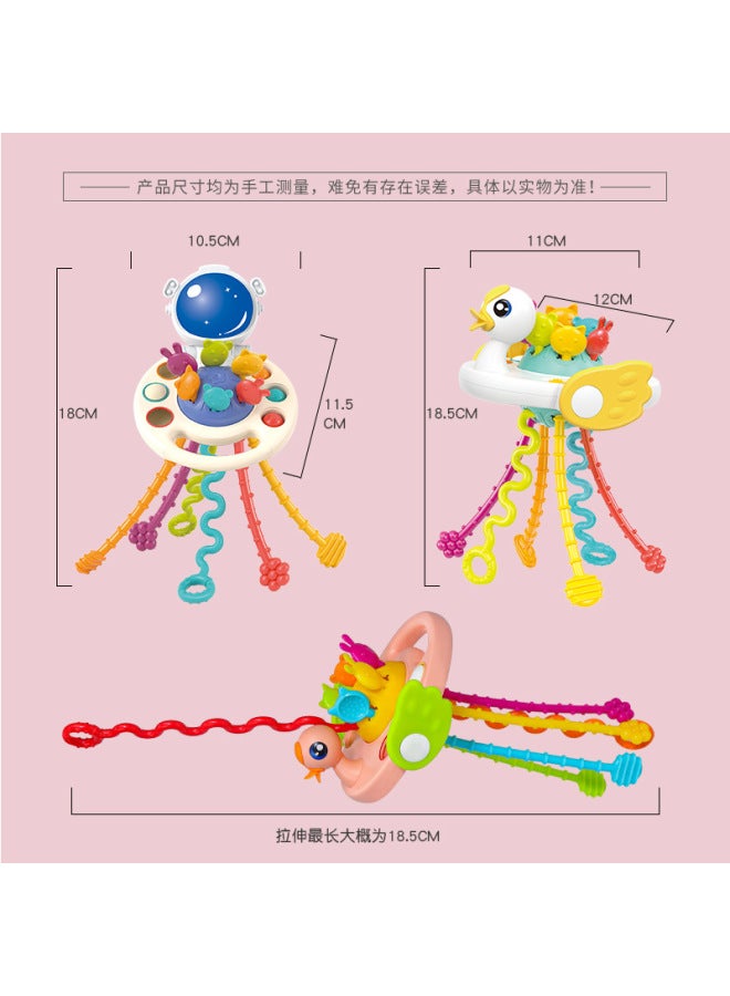 Infant Pumping Music Early Education Sensory Baby Gift Can Chew Soft Rubber Pull Music Children's Enlightenment Educational Toys - Image 4