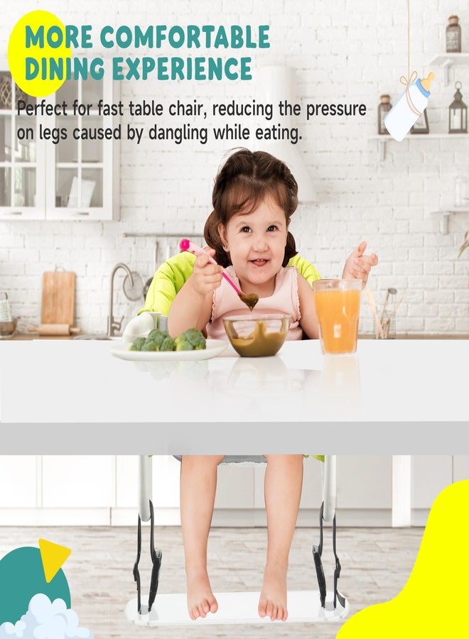 Viotiin Acrylic Baby Footrest Compatible with Inglesina Fast Table Chair, Adjustable Baby Footrest for Hook On High Chairs, Sturdy Foot Rest Fit for Clip on Table Chairs with Tray (Chair not Included) - Image 3