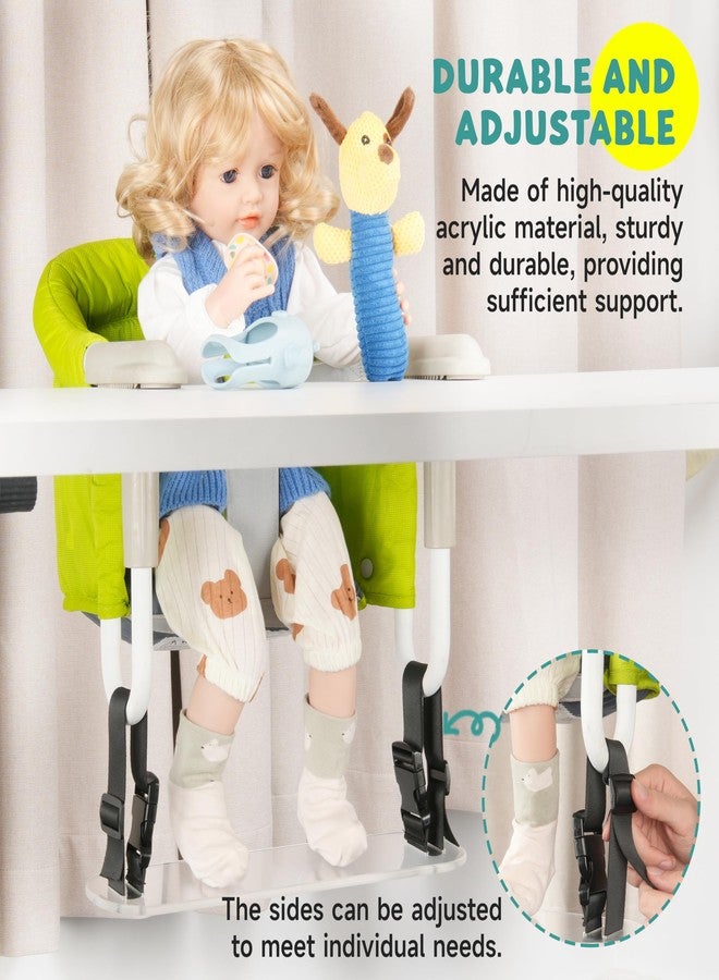 Viotiin Acrylic Baby Footrest Compatible with Inglesina Fast Table Chair, Adjustable Baby Footrest for Hook On High Chairs, Sturdy Foot Rest Fit for Clip on Table Chairs with Tray (Chair not Included) - Image 4