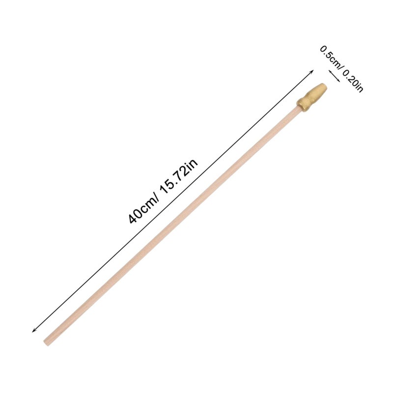 50 Pcs Mini Wooden Flag Poles 40x40x0.5 Cm With Gold Caps For DIY Decorations And Events - Image 3