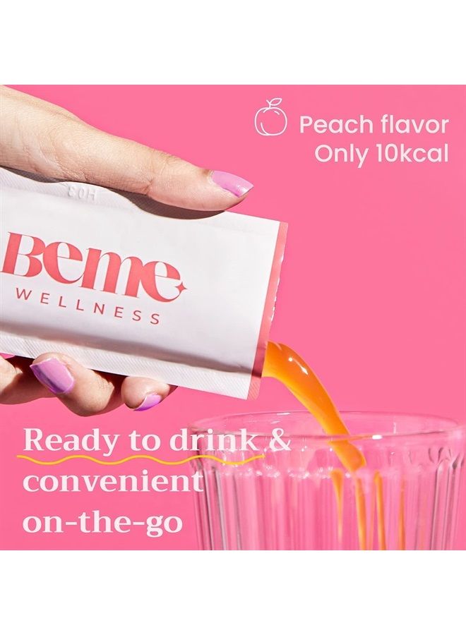 Beme BeRadiant Hydrolyzed Liquid Collagen Shot | Joint, Skin, Nail, & Hair Support in Convenient Sachet | 2500mg Hydrolyzed Fish Collagen Peptides + CoQ10 + Vitamin C | 30 Day Supply - Image 5