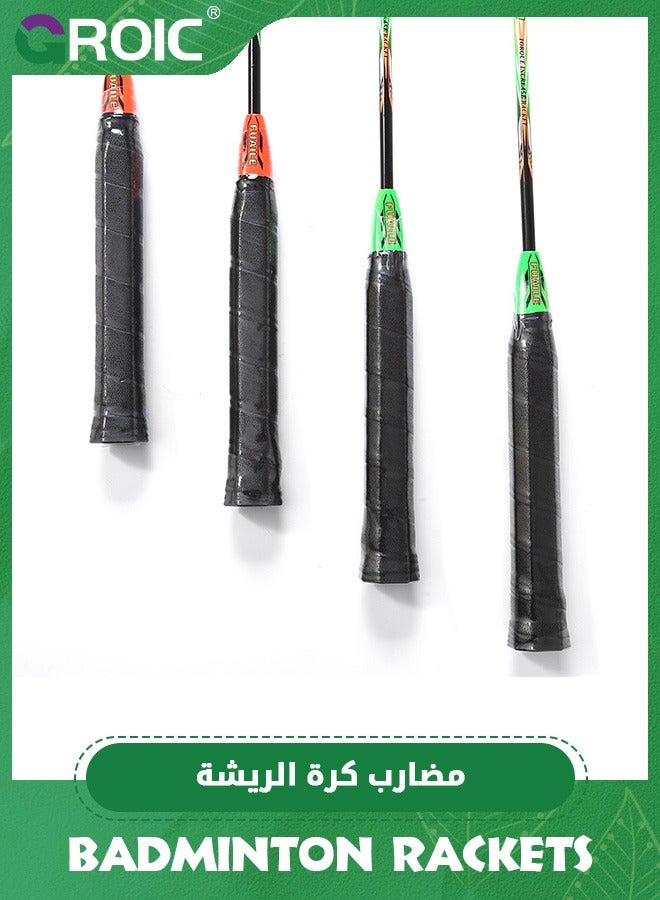 GROIC Badminton Rackets Set of 2,Badminton Set for Outdoor Backyards Gym,Lightweight Badminton Rackets with 3 Nylon Shuttlecocks,Outdoor Sports Set - Image 5