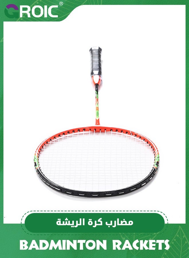 GROIC Badminton Rackets Set of 2,Badminton Set for Outdoor Backyards Gym,Lightweight Badminton Rackets with 3 Nylon Shuttlecocks,Outdoor Sports Set - Image 4