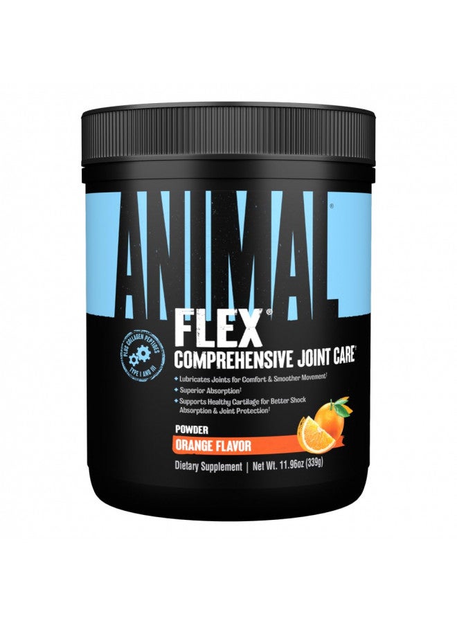 ANIMAL Animal Flex Powder All-in-one Complete Joint Support Supplement Contains Collagen, Turmeric Root, Curcumin, Glucosamine & Chondroitin Helps Repair And Restore Joints Orange Flavor, 30 Scoops  - Image 1