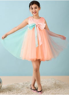 Stylo Bug Solid Bow Detail Sleeveless A-Line Dress by Styli  - Image 2