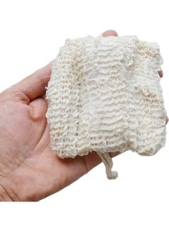 Oasisgalore 4 Pcs Exfoliating Sisal Soap Saver Pouch Natural Drawstring Bags for Bath and Shower  - Image 4