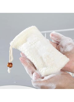 Oasisgalore 4 Pcs Exfoliating Sisal Soap Saver Pouch Natural Drawstring Bags for Bath and Shower  - Image 5