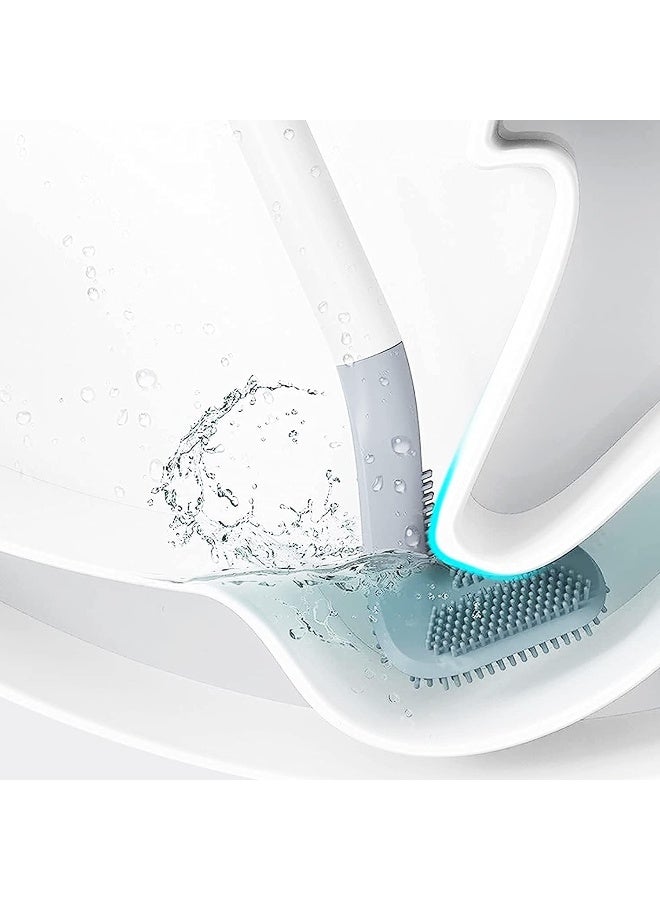Long-Handled Toilet Brush, Golf Silicone Toilet Brush, Golf Brush Head No Dead Corner Toilet Brush, Silicone Curved Toilet Brushes - Image 4