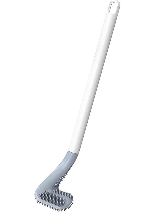 Long-Handled Toilet Brush, Golf Silicone Toilet Brush, Golf Brush Head No Dead Corner Toilet Brush, Silicone Curved Toilet Brushes - Image 1