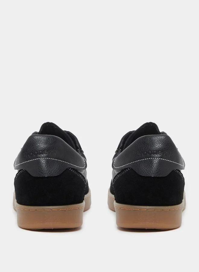 Styli Faux Suede Gum Sole Lace Up Sneakers