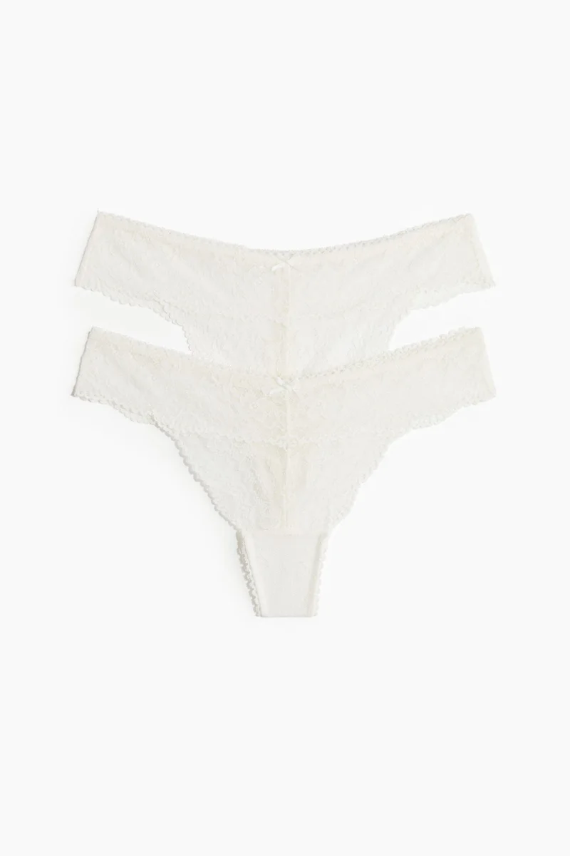 H&M 2-pack lace thong briefs