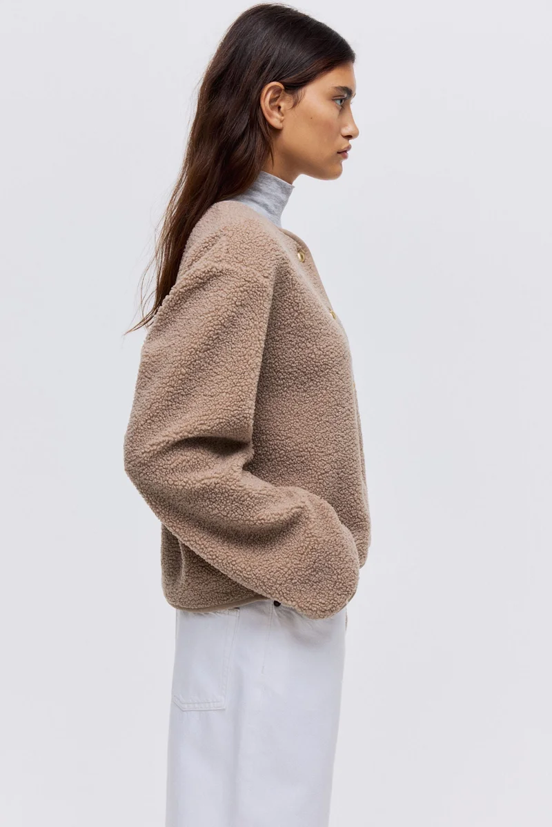 اتش اند ام جاكيت من نسيج تيدي