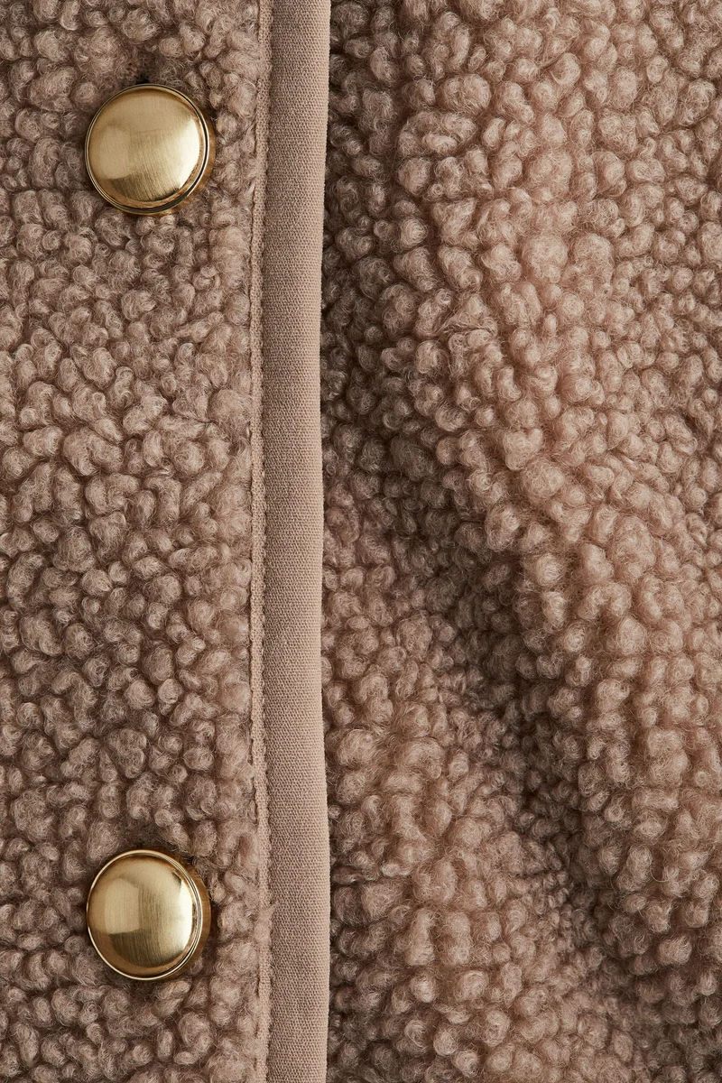 اتش اند ام جاكيت من نسيج تيدي