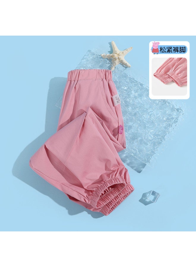Peppa Pig summer Lightweight Boys & Girls Comfortable Breathable Casual Pants With Elastic Cuffs Baby Long Pants - Image 2