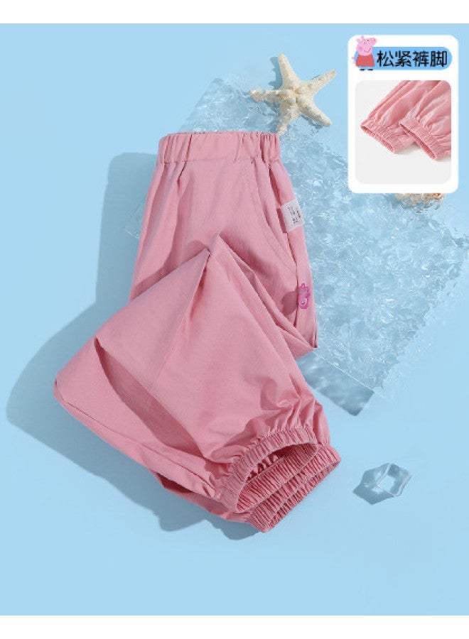 Peppa Pig summer Lightweight Boys & Girls Comfortable Breathable Casual Pants With Elastic Cuffs Baby Long Pants - Image 1