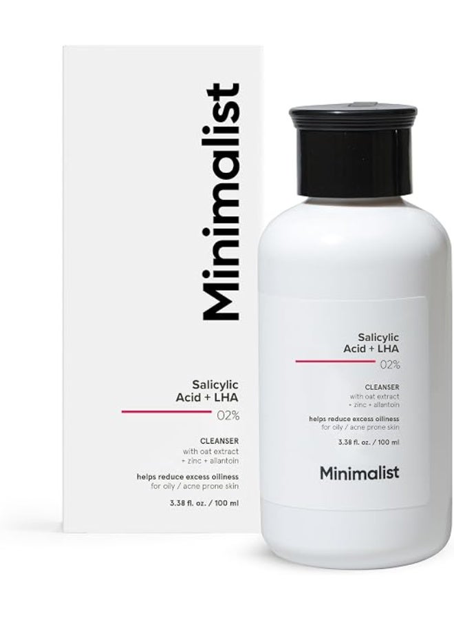 Anti-Acne Face Wash with 2% Salicylic Acid for Deep Pore Cleansing, Blackheads, Sebum & Oil Control. Anti-Bacterial with Zinc| Oily and Acne Prone Skin| Sulphate Free & Non Drying|100 ml