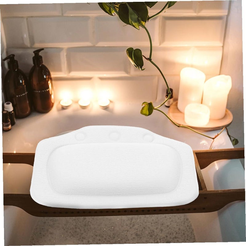 Bathtub Pillows For Neck And Shoulder Support Comfortable Foam Headrest Cushions Blue And White For Relaxation - Image 4