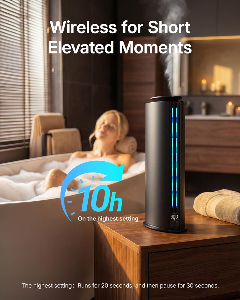 Aromadd 2026 Portable Waterless Diffuser, 1700 Sq Ft Hotel Collection Diffuser, 100ml Scent Air Machine for Home Cold Air Essential Oil Diffuser for Large Room Office, Quiet (Black) - Image 2