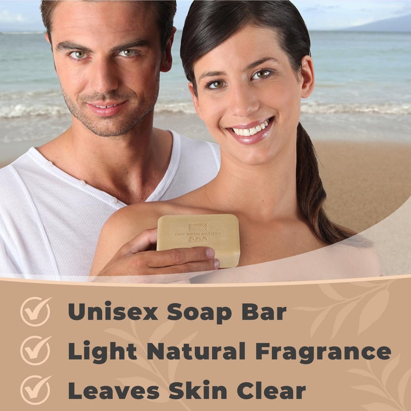 One With Nature Dead Sea Salt Shea Butter Soap 4oz 3-Pack â€“ Purifying and Exfoliating Soap Bar with Dead Sea Minerals for Face & Body, for Men & Women - Image 5