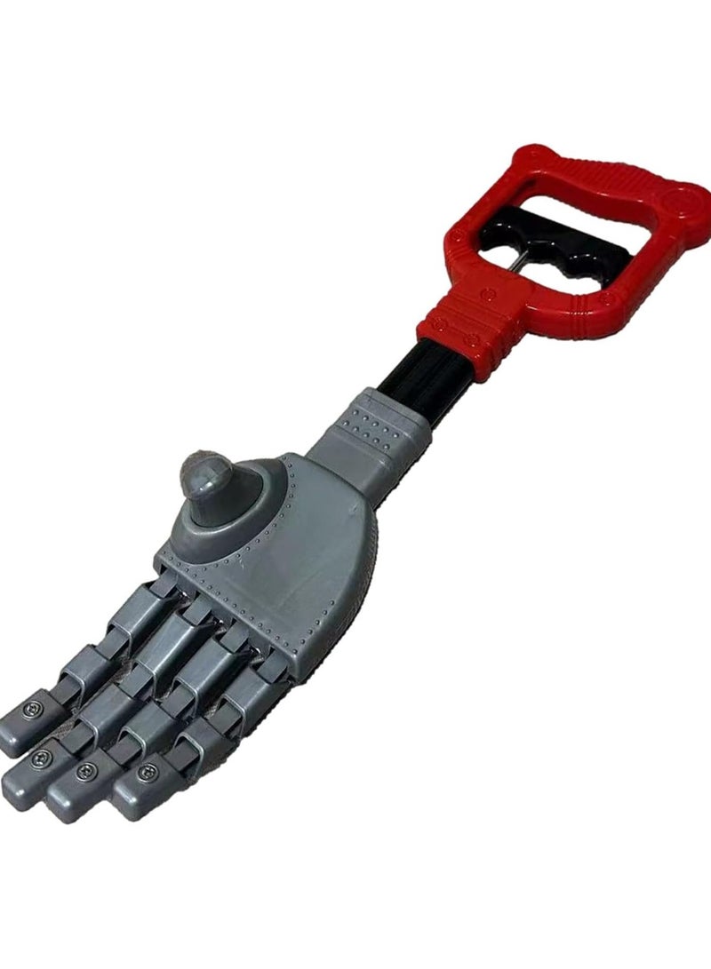 Red Fun Mechanical Arm Toy Creative Trick Silicone Prosthetic Hand Telescopic Pull and Grab Soft Clip Picker  - Image 1