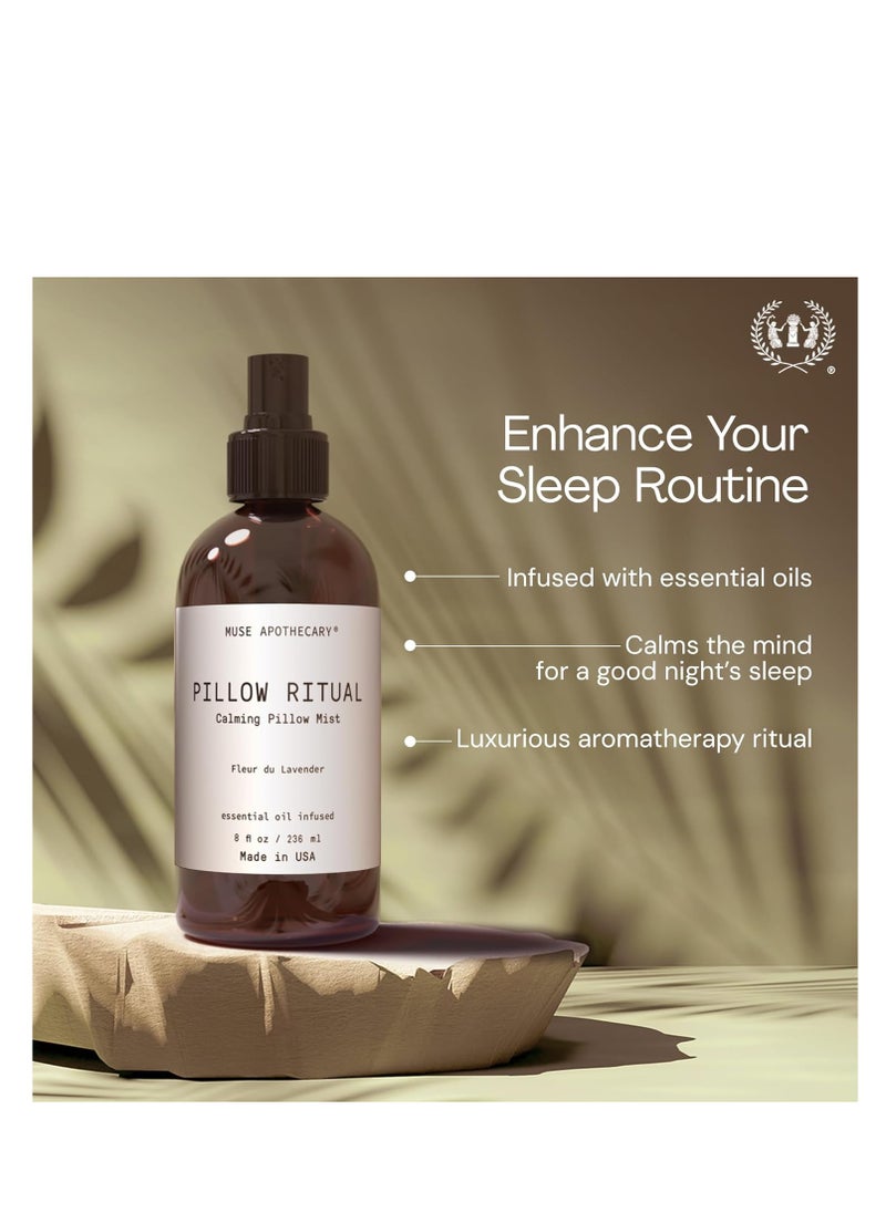Muse Apothecary Muse Apothecary Pillow Ritual - Aromatic, Calming and Relaxing Pillow Mist, Linen and Fabric Spray - Infused with Natural Aromatherapy Essential Oils - 8 oz, Fleur du Lavender, 2 Pack  - Image 4