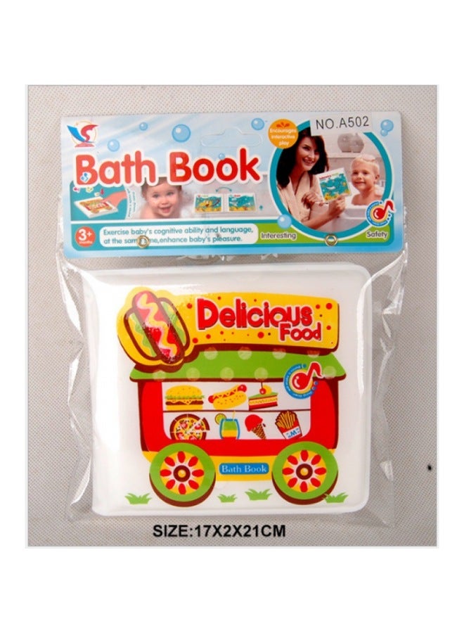 Children's Early Education English EVA Bath Book Baby Tear Waterproof Cloth Book Containing BB Children's Cognitive Toys-Color:Animal Paradise Square  - Image 3