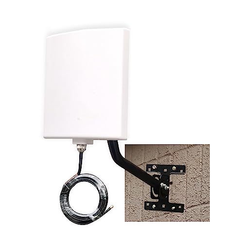 SIGNALPLUS Long Range WiFi Antennas Outdoor Full Kit 2.4GHz 5GHz External Panel Directional WiFi Antenna Extender for WiFi Router/Wireless Camera/WiFi Access Point, 5meter Cable, RP-SMA, SMA, Mounting Pole - Image 1