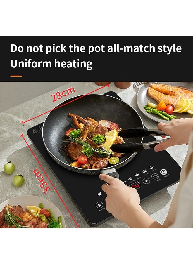 sokany - Portable Induction Cooktop,Induction Cooker,Induction Burner with Timer and Sensor Touch,Prest Menu 2200W SK-07076 Black - Image 1