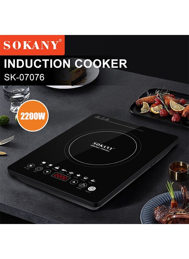 sokany - Portable Induction Cooktop,Induction Cooker,Induction Burner with Timer and Sensor Touch,Prest Menu 2200W SK-07076 Black - Image 1