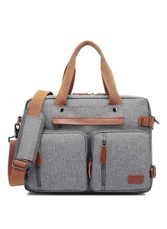 Arabest Laptop Bag Convertible Backpack Bussiness Office Briefcase Shoulder Bag Messenger Bag Computer and Tablet Carrying Case for Men and Women Work School Travel (Nylon Grey)  - Image 1
