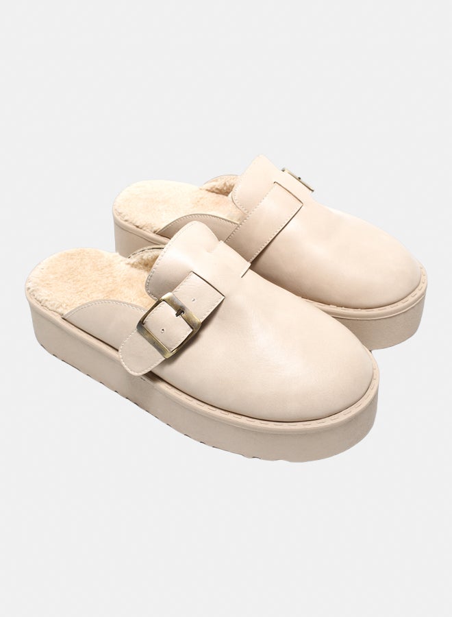 Glitter Women Slippers - Beige - Image 1