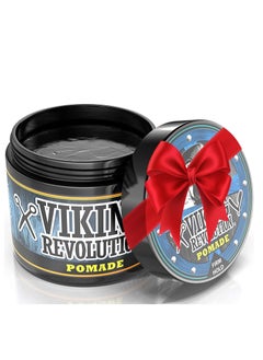 Viking Revolution Viking Revolution Pomade for Men 4oz - Firm Strong Hold & High Shine for Classic Styling - Water Based & Easy to Wash Out (Firm, 1 Pack)  - Image 1