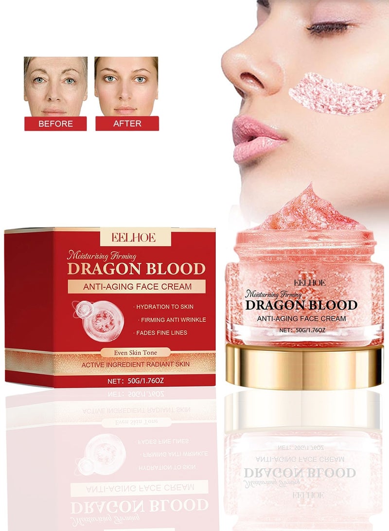 إيلهو كريم الريتينول من مشيمة الدم التنين، كريم سهل من دم التنين، كريم دم التنين لمكافحة التجاعيد، مغذي ومرطب، لجميع أنواع البشرة (50 جرام) - Image 1