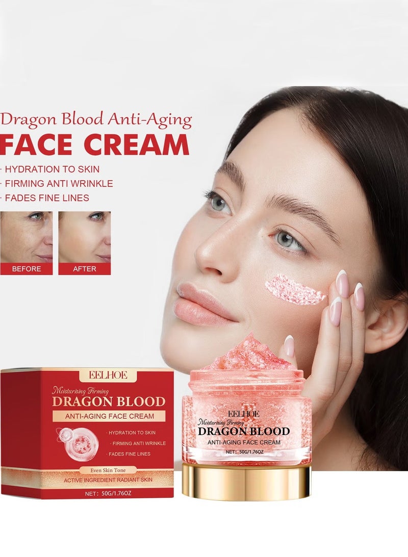 إيلهو كريم الريتينول من مشيمة الدم التنين، كريم سهل من دم التنين، كريم دم التنين لمكافحة التجاعيد، مغذي ومرطب، لجميع أنواع البشرة (50 جرام) - Image 1