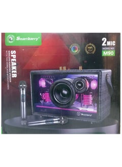 Smart Berry M90 Portable Wireless Bluetooth Karaoke Speaker Stereo Bass Dual Microphone  - Image 2