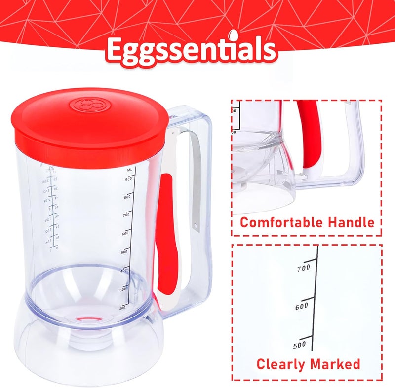 Eggssentials Pancake Batter Dispenser - Batter Dispenser with Squeeze Handle for Cupcakes - Pancakes - Cookie Cakes - Waffles - and Biscuit Separation. - Image 4