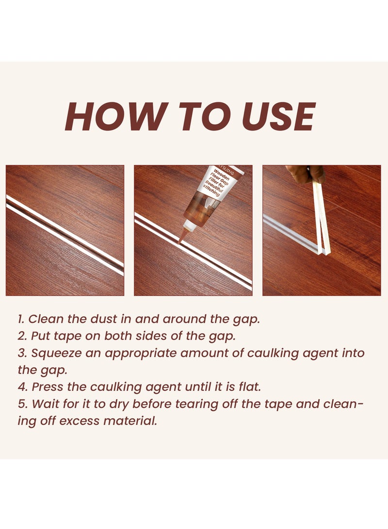 oak 100g Wooden Floor Beauty Seam Agent Wood Gap Filling Pothole Glue Waterproof And Mildew-Proof Furniture Damage Quick Repair Paste - Image 5