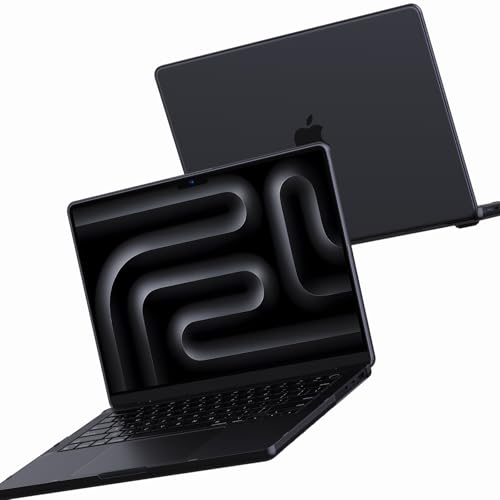 Soonjet Anti-Cracking for MacBook Pro 14 inch Case 2025 2024-2021 M4 M3 M2 M1 Pro/Max [100% Match Official Color] [Seamless Fit] Clear Cover Hard Shell Laptop Case, Frosted Space Black - Image 1