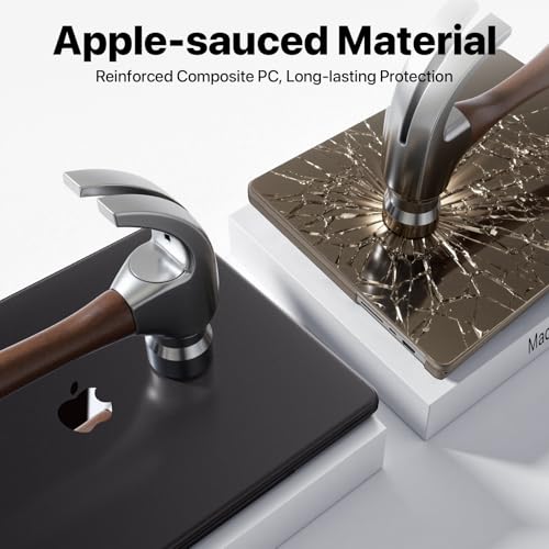 Soonjet Anti-Cracking for MacBook Pro 14 inch Case 2025 2024-2021 M4 M3 M2 M1 Pro/Max [100% Match Official Color] [Seamless Fit] Clear Cover Hard Shell Laptop Case, Frosted Space Black - Image 5