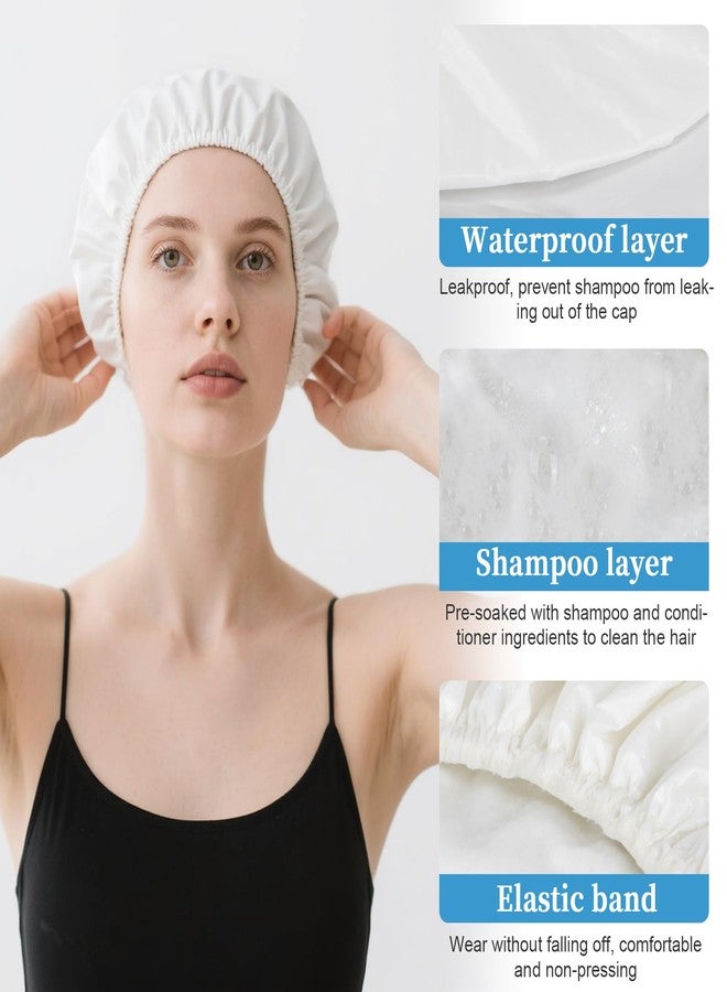 RAQEHO 2PCS Shampoo Caps No Rinse - Rinse Free dry Shower Cap Shampoo Conditioner Rinseless Waterless Hair Washing Cap For Elderly Adults Men Women Hospital After Surgery Bedridden Patient（Short Hair） - Image 4