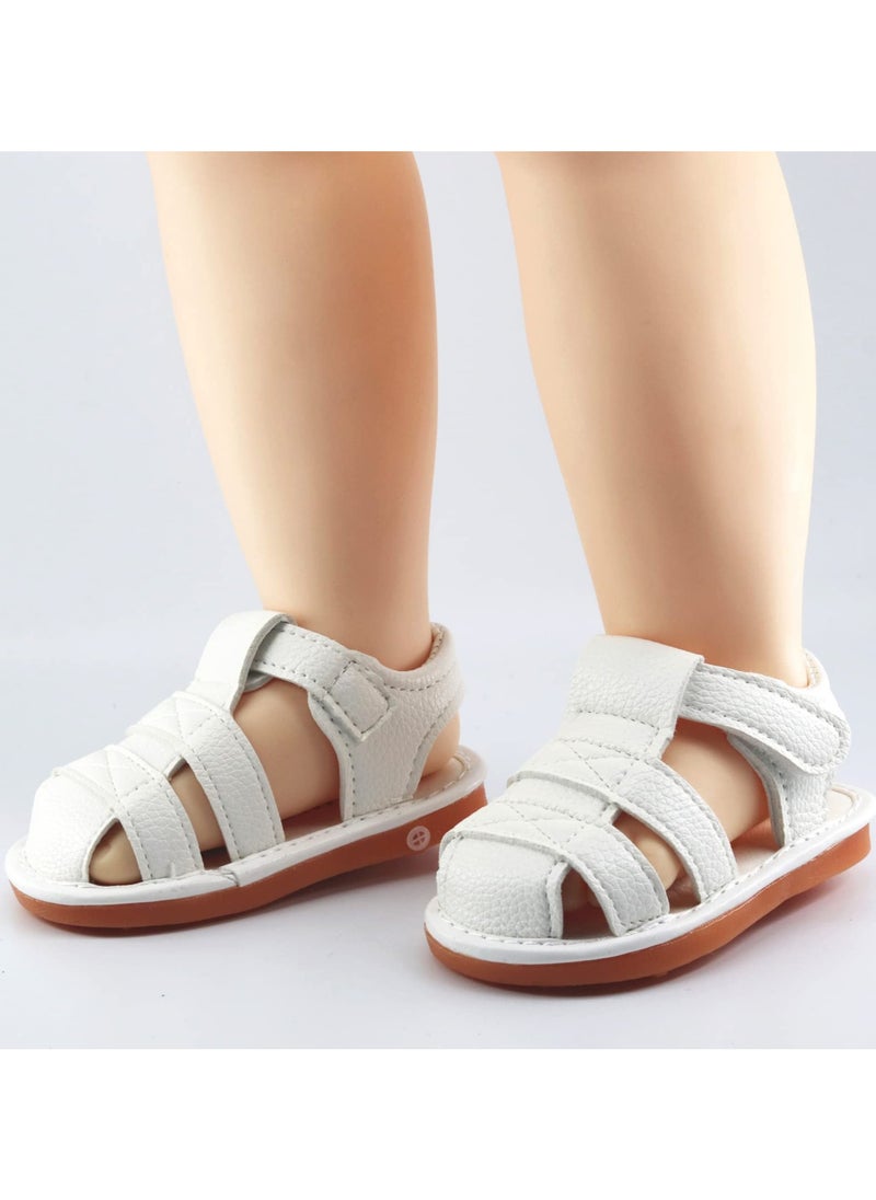 Generic Baby Boys Girls Squeaky Sandals Non-Slip Soft Rubber Sole Closed Toe Infant Summer Outdoor Shoes Toddler First Walkers  - Image 2