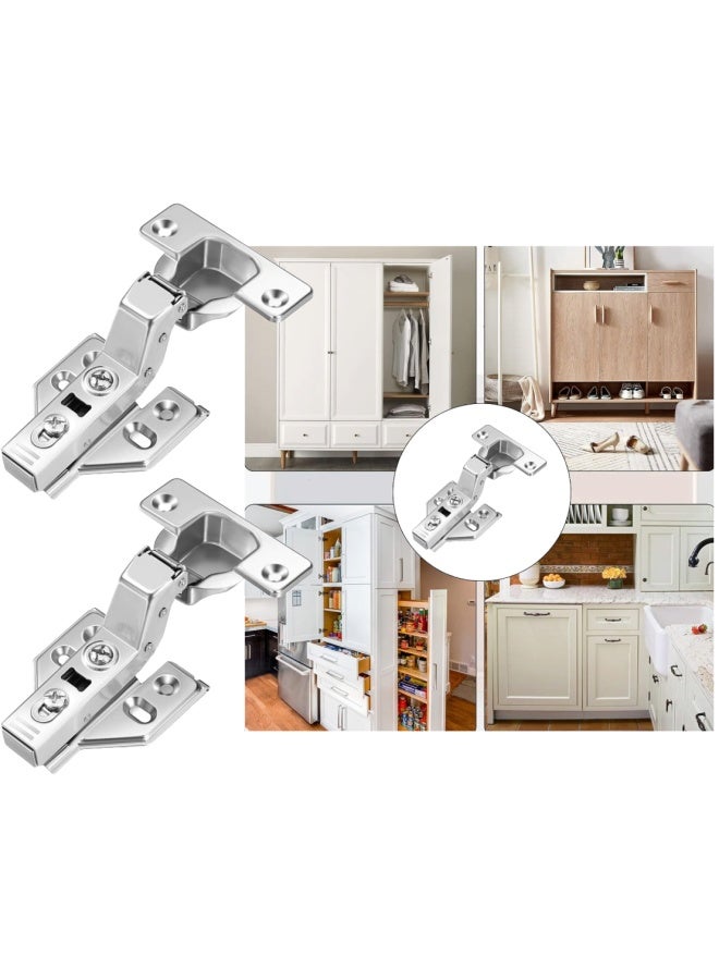 ROBUSTLINE Danco Pack Of 2 Steel Concealed Hinges 35Mm 4 Hole F/Bend For Cupboard Cabinet Wardrobe Doors Made In Italy F85080C44 