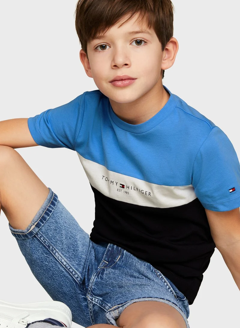TOMMY HILFIGER Kids Color Block T-Shirt