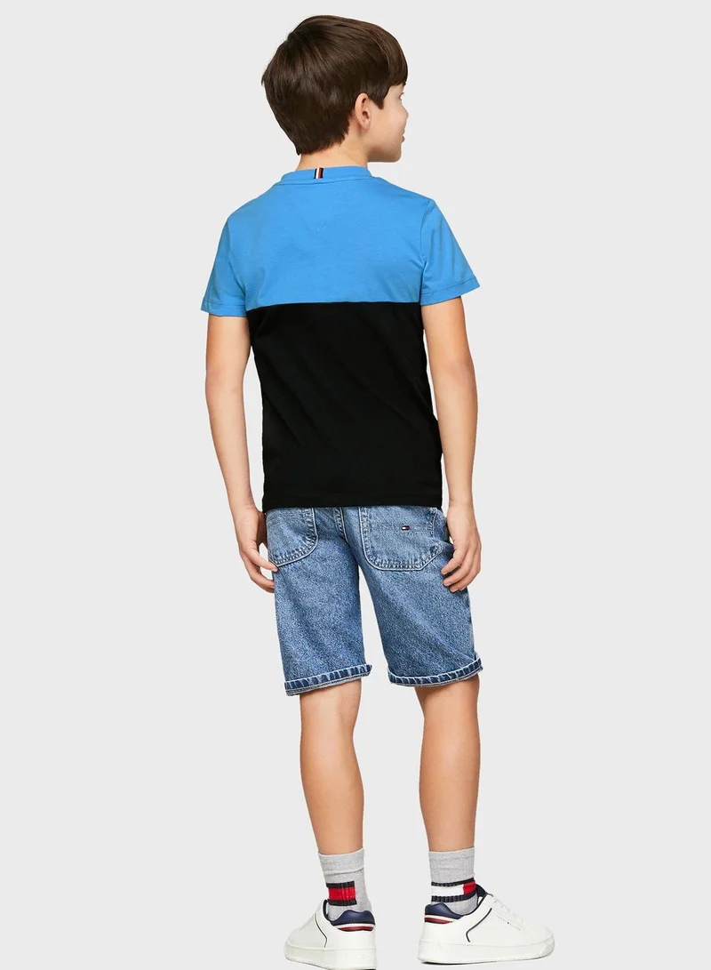 TOMMY HILFIGER Kids Color Block T-Shirt