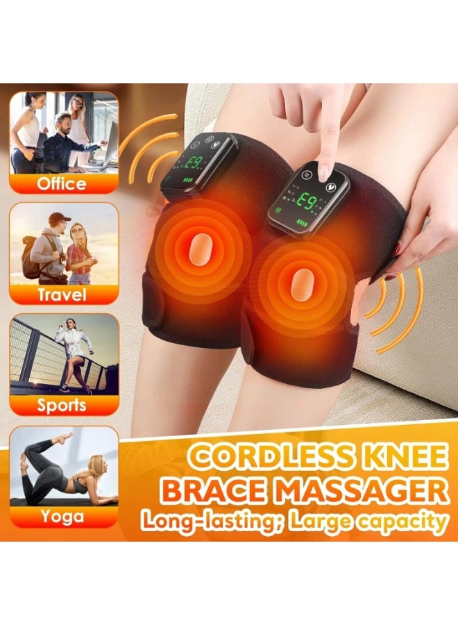 جهاز تدليك الركبة الكهربائي 3 في 1 مع اهتزاز حراري، لتخفيف آلام الركبه و الكتف - Image 4
