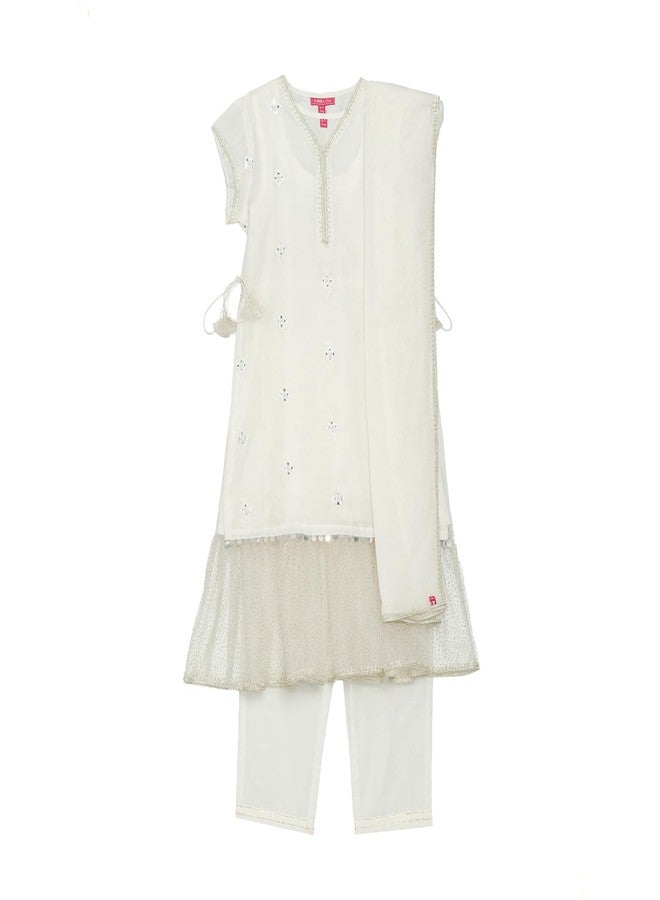 BIBA Girls SOLID STRAIGHT KID(KWSHEESH MAHAL5958_WHITE_9) - Image 1