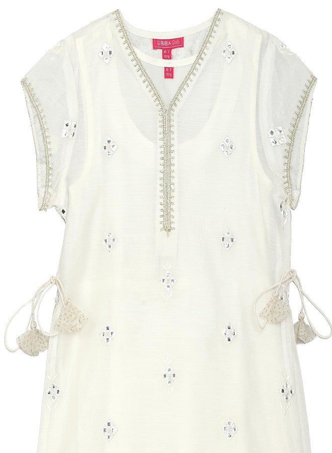 BIBA Girls SOLID STRAIGHT KID(KWSHEESH MAHAL5958_WHITE_9) - Image 4