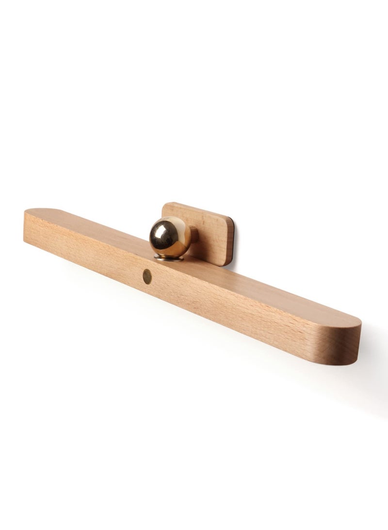 KASTWAVE Led Wooden Wall Lamp, 360° Rotatable Magnetic Light Battery Operated Wall Lights USB Rechargeable Dimmable Led Night Light for Reading Light, Makeup Light and Household Lighting - Image 2