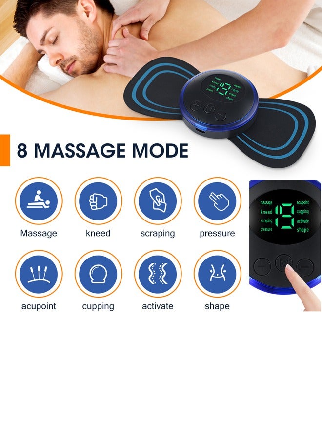 Generic 5 Pcs Microcurrent EMS Mini Massage Device - EMS Bioelectric Acupoints Massager Lymphatic Drainage Massage Pad Cordless Portable Mini Electric EMS Neck Massager for Pain Relief  - Image 2