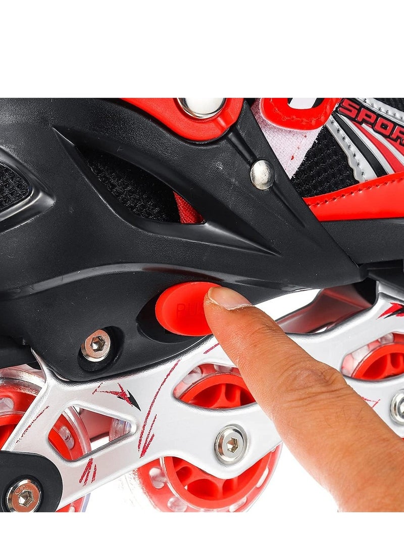 Adjustable Perfect Inline Skate Shoes With LED Flash